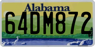AL license plate 64DM872