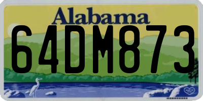 AL license plate 64DM873