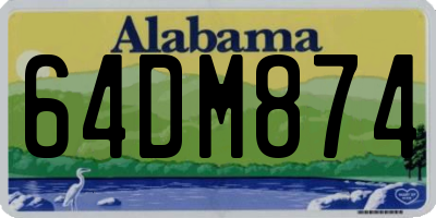 AL license plate 64DM874