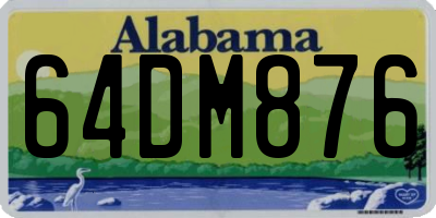 AL license plate 64DM876