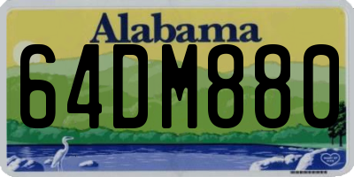 AL license plate 64DM880