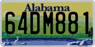 AL license plate 64DM881