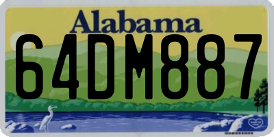 AL license plate 64DM887