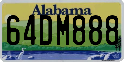 AL license plate 64DM888
