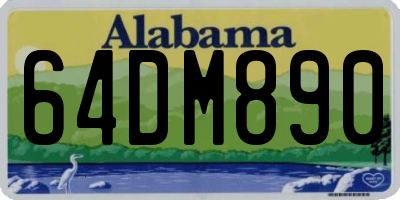 AL license plate 64DM890