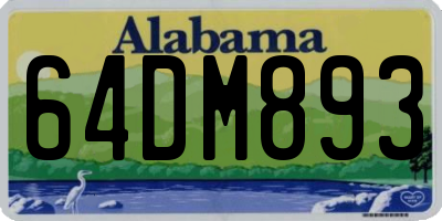 AL license plate 64DM893