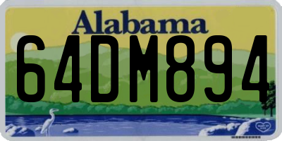 AL license plate 64DM894
