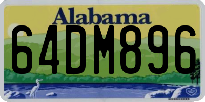 AL license plate 64DM896