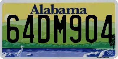 AL license plate 64DM904