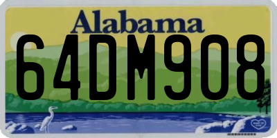 AL license plate 64DM908