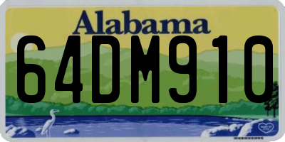 AL license plate 64DM910