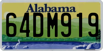 AL license plate 64DM919