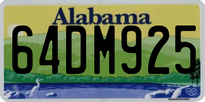 AL license plate 64DM925