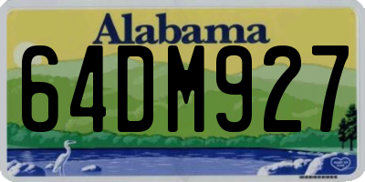 AL license plate 64DM927