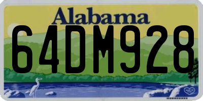 AL license plate 64DM928