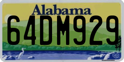 AL license plate 64DM929