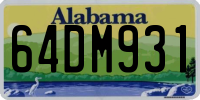 AL license plate 64DM931