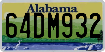 AL license plate 64DM932