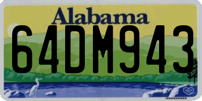 AL license plate 64DM943