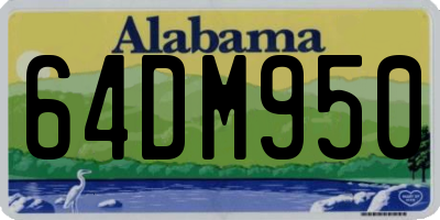 AL license plate 64DM950