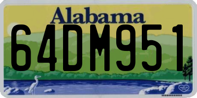AL license plate 64DM951
