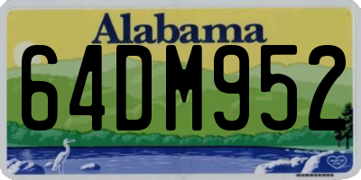 AL license plate 64DM952