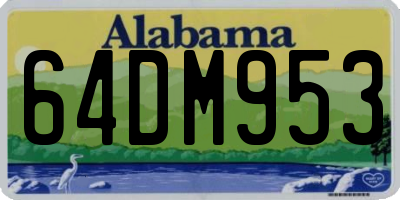 AL license plate 64DM953