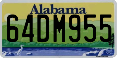 AL license plate 64DM955