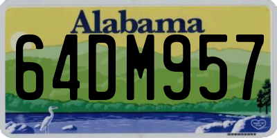 AL license plate 64DM957