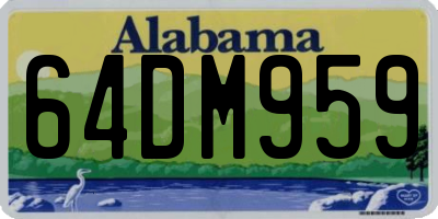 AL license plate 64DM959