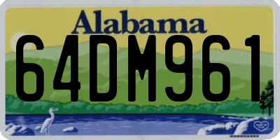 AL license plate 64DM961
