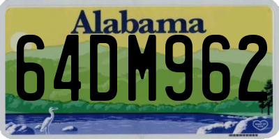 AL license plate 64DM962