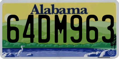 AL license plate 64DM963