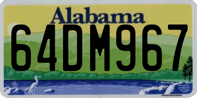 AL license plate 64DM967
