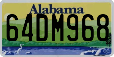 AL license plate 64DM968