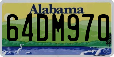 AL license plate 64DM970