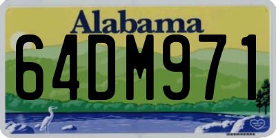 AL license plate 64DM971