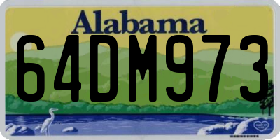 AL license plate 64DM973