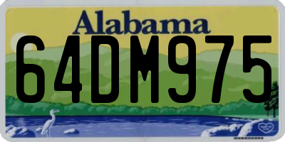 AL license plate 64DM975