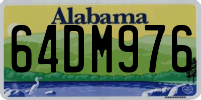 AL license plate 64DM976