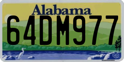 AL license plate 64DM977