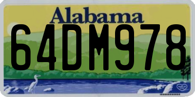 AL license plate 64DM978
