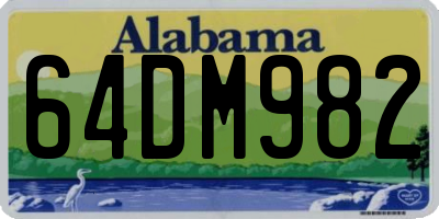 AL license plate 64DM982
