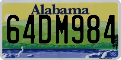 AL license plate 64DM984