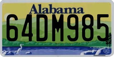 AL license plate 64DM985
