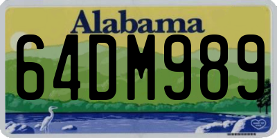 AL license plate 64DM989