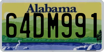 AL license plate 64DM991