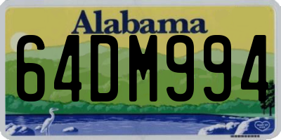 AL license plate 64DM994
