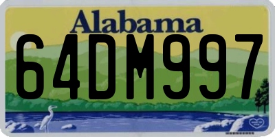 AL license plate 64DM997