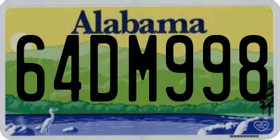 AL license plate 64DM998